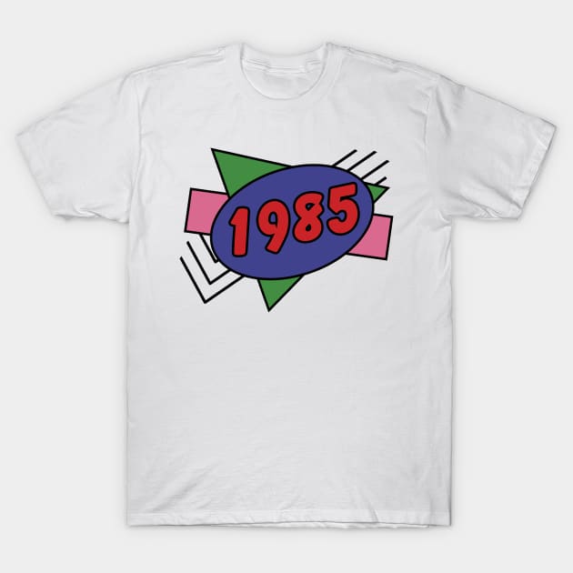 Year 1985 Retro 80s Graphic T-Shirt by ellenhenryart